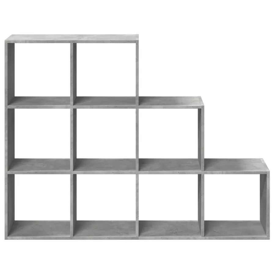 Étagère séparatrice de pièce à 3 niveaux gris béton - 5
