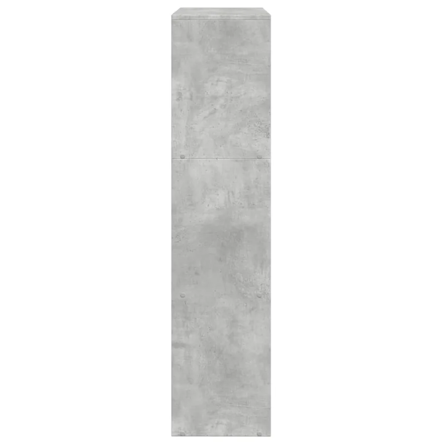 Étagère séparatrice de pièce à 3 niveaux gris béton - 7