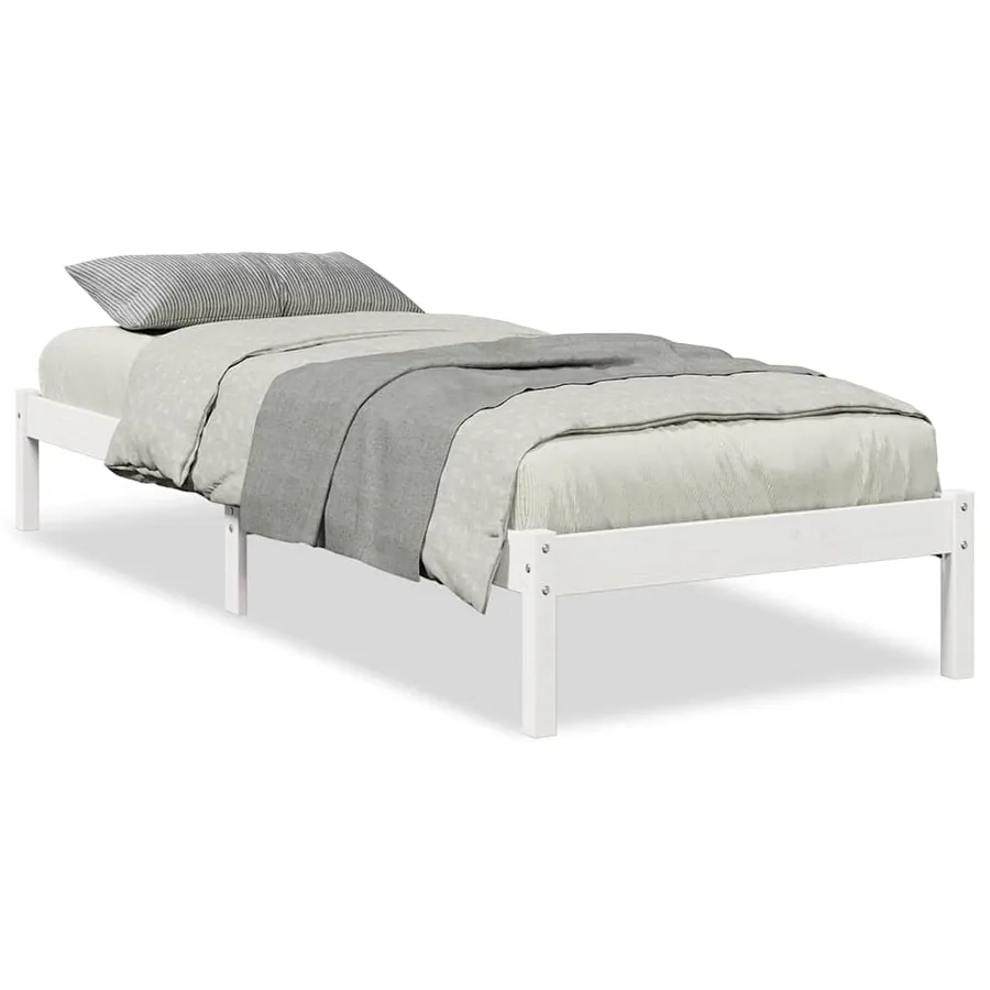 Cadre de lit extra long sans matelas 90x210 cm bois massif pin - 2
