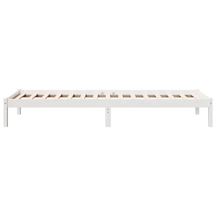 Cadre de lit extra long sans matelas 90x210 cm bois massif pin - 5