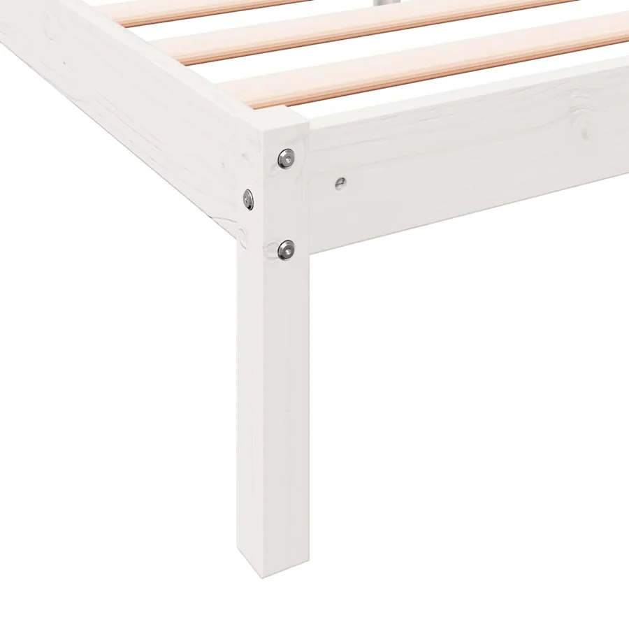 Cadre de lit extra long sans matelas 90x210 cm bois massif pin - 7