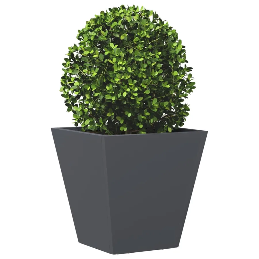 Jardinière anthracite 30x30x30 cm acier - 3