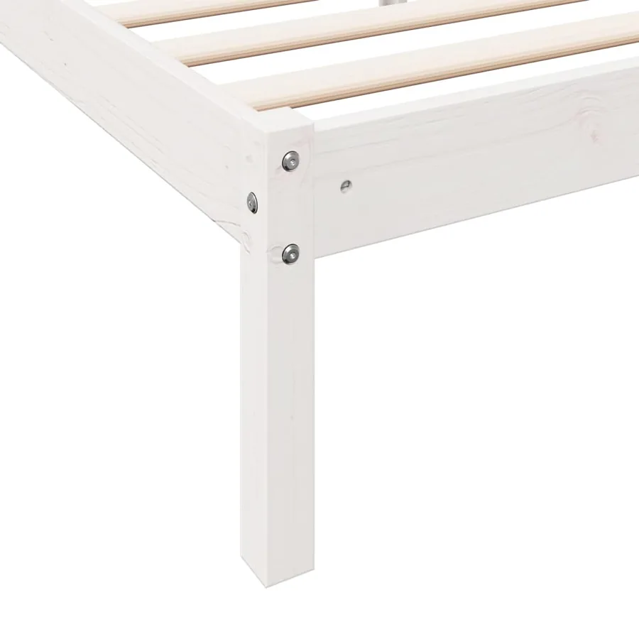 Cadre de lit extra long sans matelas 80x220 cm bois massif pin - 7