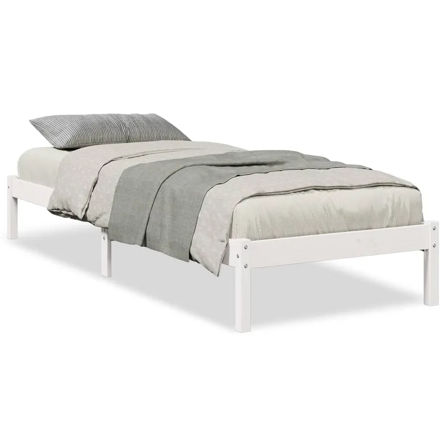 Cadre de lit extra long sans matelas 80x210 cm bois massif pin - 2