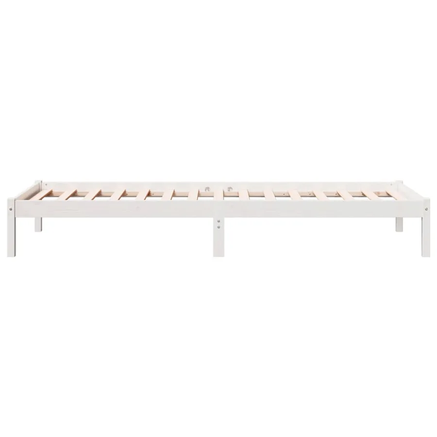 Cadre de lit extra long sans matelas 80x210 cm bois massif pin - 5