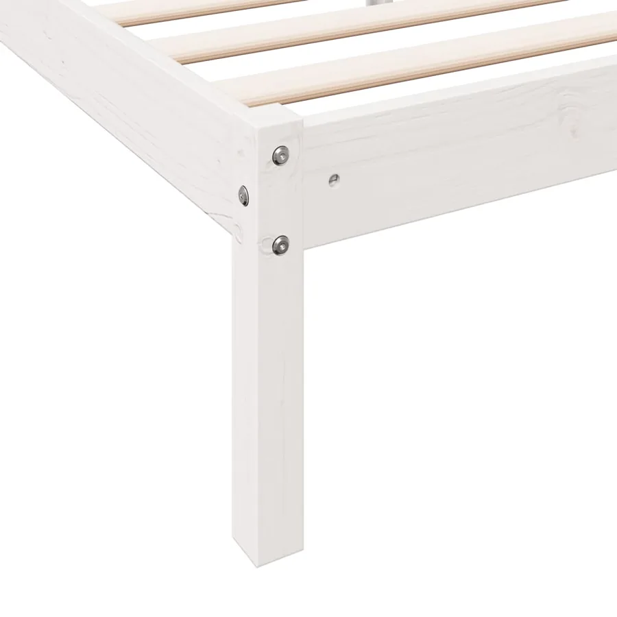 Cadre de lit extra long sans matelas 80x210 cm bois massif pin - 7
