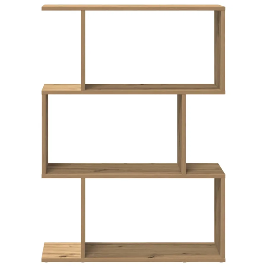 Étagère séparatrice de pièce à 3 niveaux chêne artisanal - 5