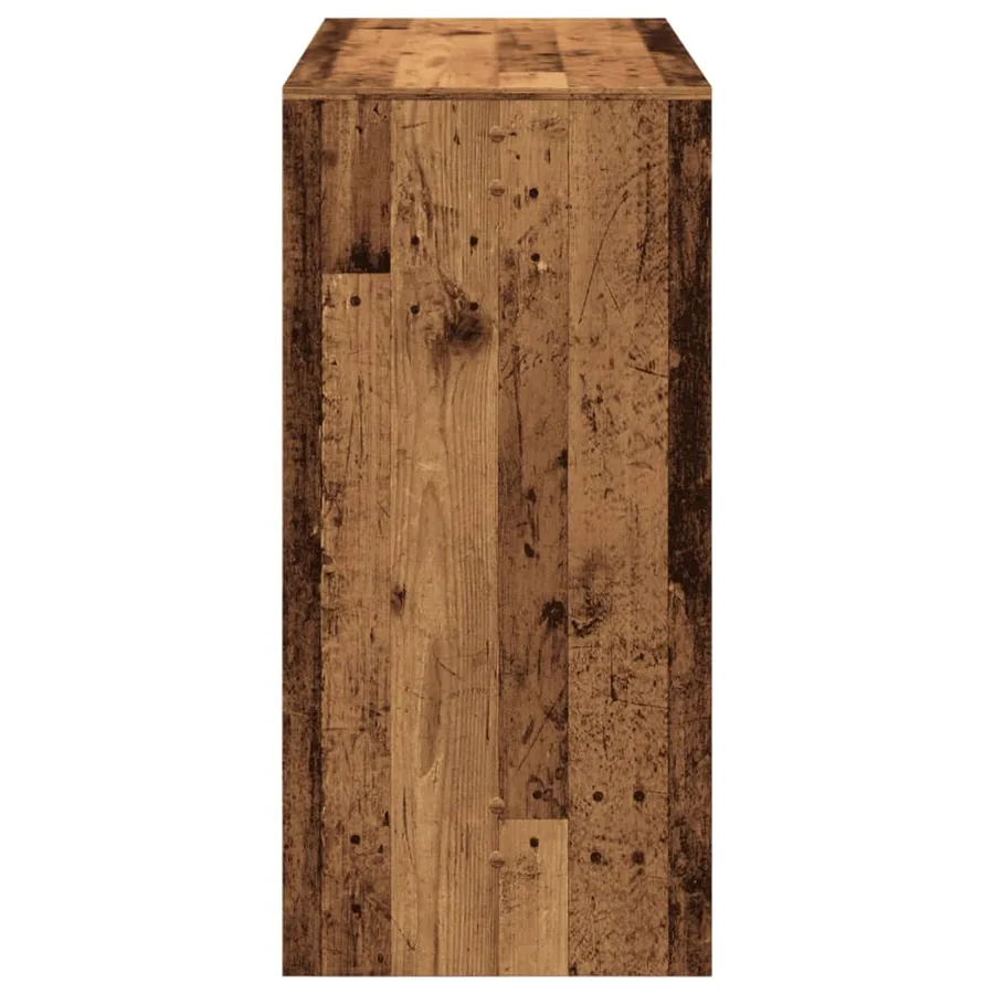 Table de bar vieux bois 102x50x103,5 cm bois d'ingénierie - 6