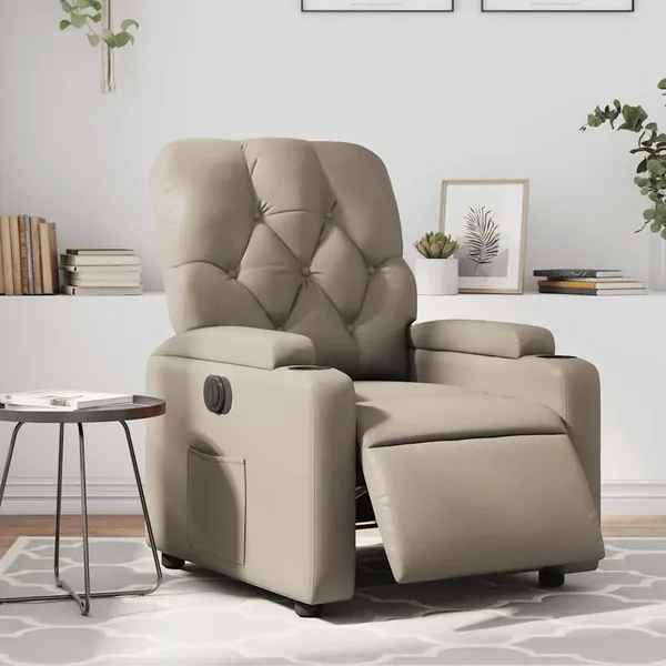 Fauteuil inclinable électrique Cappuccino Similicuir