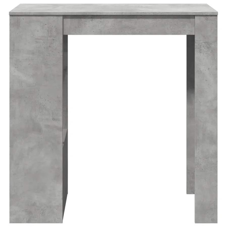 Table de bar avec étagères gris béton bois d'ingénierie - 4