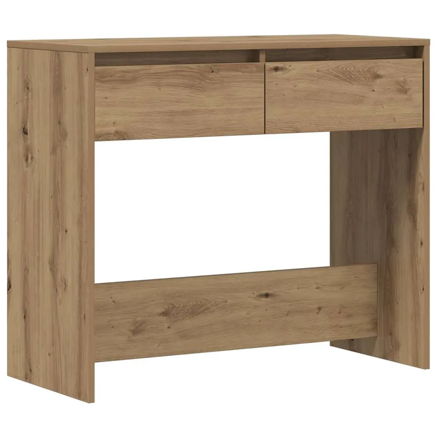 Table console chêne artisanal 89x41x76,5 cm bois d'ingénierie - 2