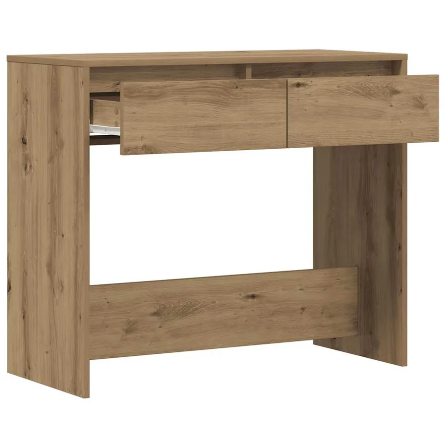 Table console chêne artisanal 89x41x76,5 cm bois d'ingénierie - 4