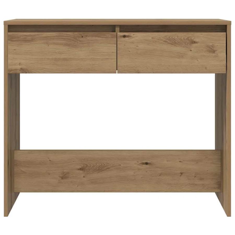 Table console chêne artisanal 89x41x76,5 cm bois d'ingénierie - 5