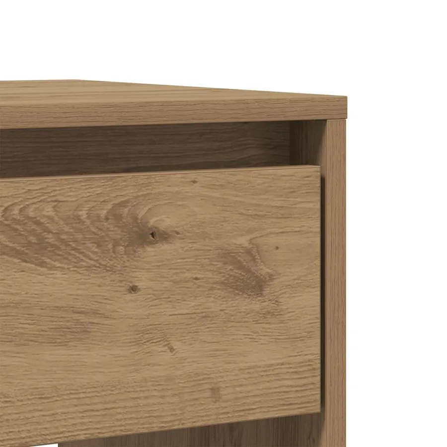 Table console chêne artisanal 89x41x76,5 cm bois d'ingénierie - 8