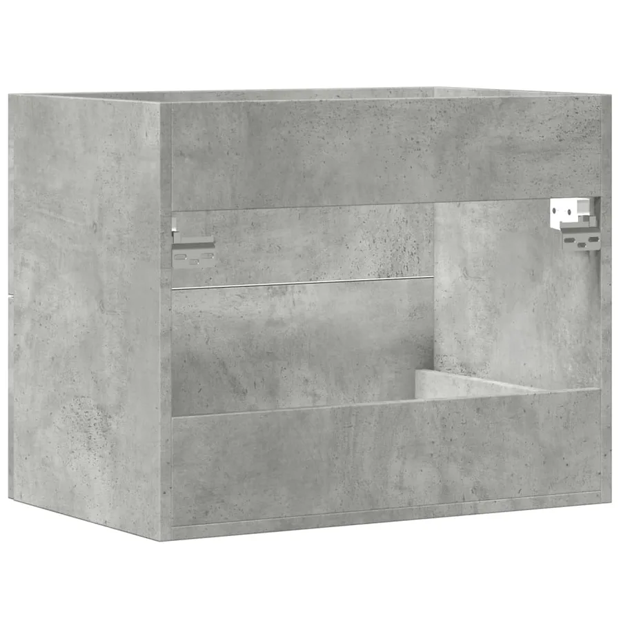 Armoire d'évier Gris béton 60x38,5x48 cm Aggloméré - 6