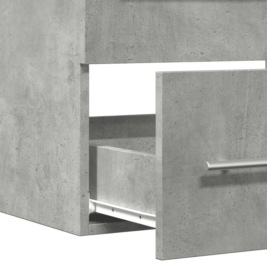 Armoire d'évier Gris béton 60x38,5x48 cm Aggloméré - 8