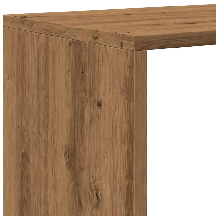 Étagère séparatrice de pièce à 3 niveaux chêne artisanal - 9