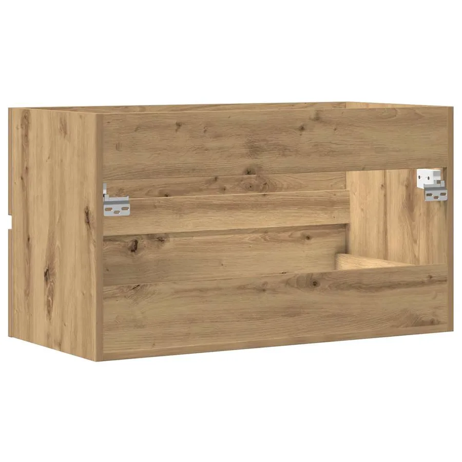 Armoire de salle de bain suspendue chêne artisanal 80x38,5x45cm - 6