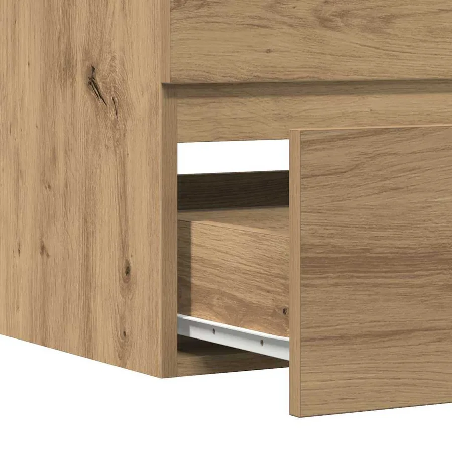 Armoire de salle de bain suspendue chêne artisanal 80x38,5x45cm - 8