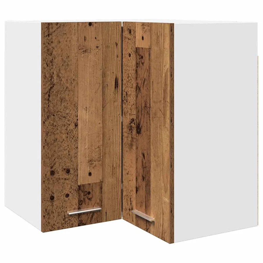 Armoire d'angle suspendue "Lyon" Bois ancien 57 x 57 x 60 cm Bois d'ingénierie - 2