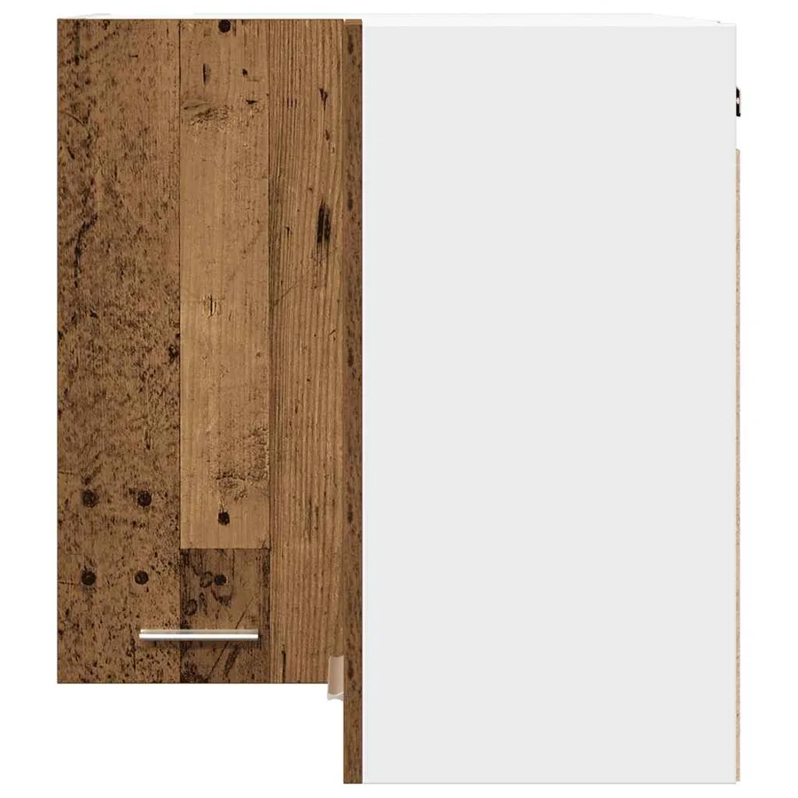 Armoire d'angle suspendue "Lyon" Bois ancien 57 x 57 x 60 cm Bois d'ingénierie - 4