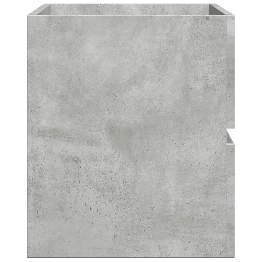 Armoire de salle de bain suspendue gris béton bois d'ingénierie - 5