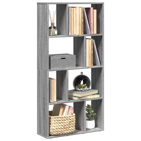 Bibliothèque sonoma gris 60x20x120,5 cm bois d'ingénierie