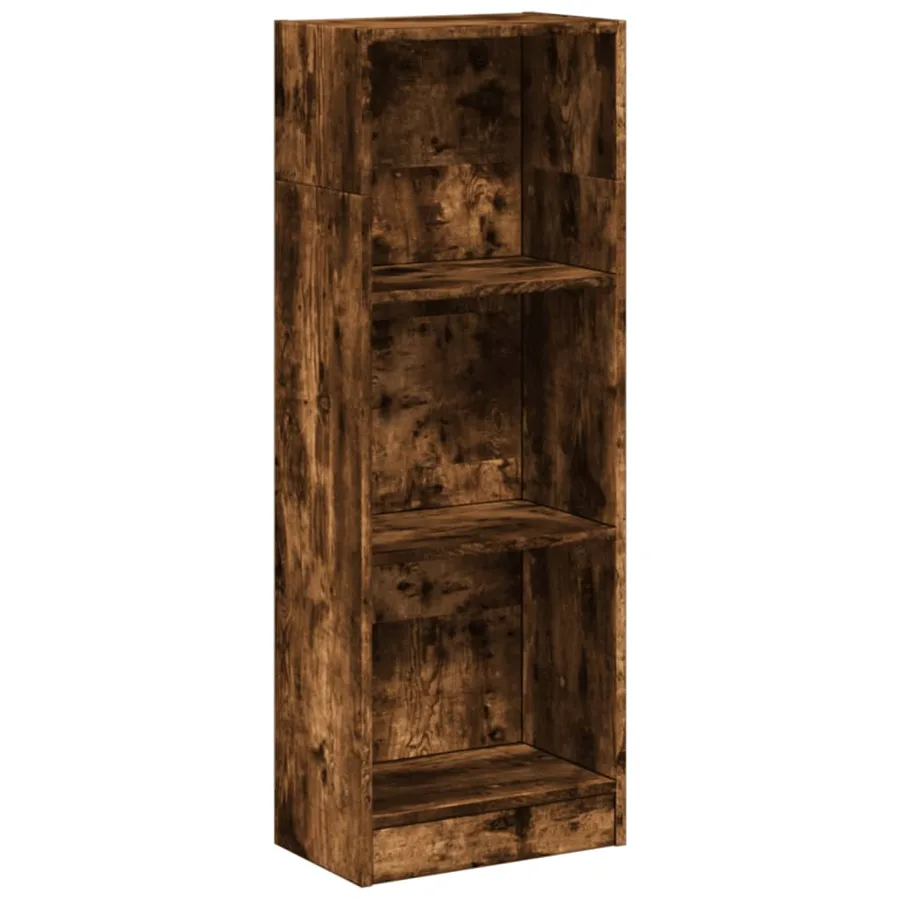 Bibliothèque chêne fumé 40x24x109 cm bois d'ingénierie - 2