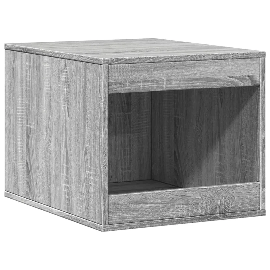 Meuble de bac à litière pour chat sonoma gris bois d'ingénierie - 2