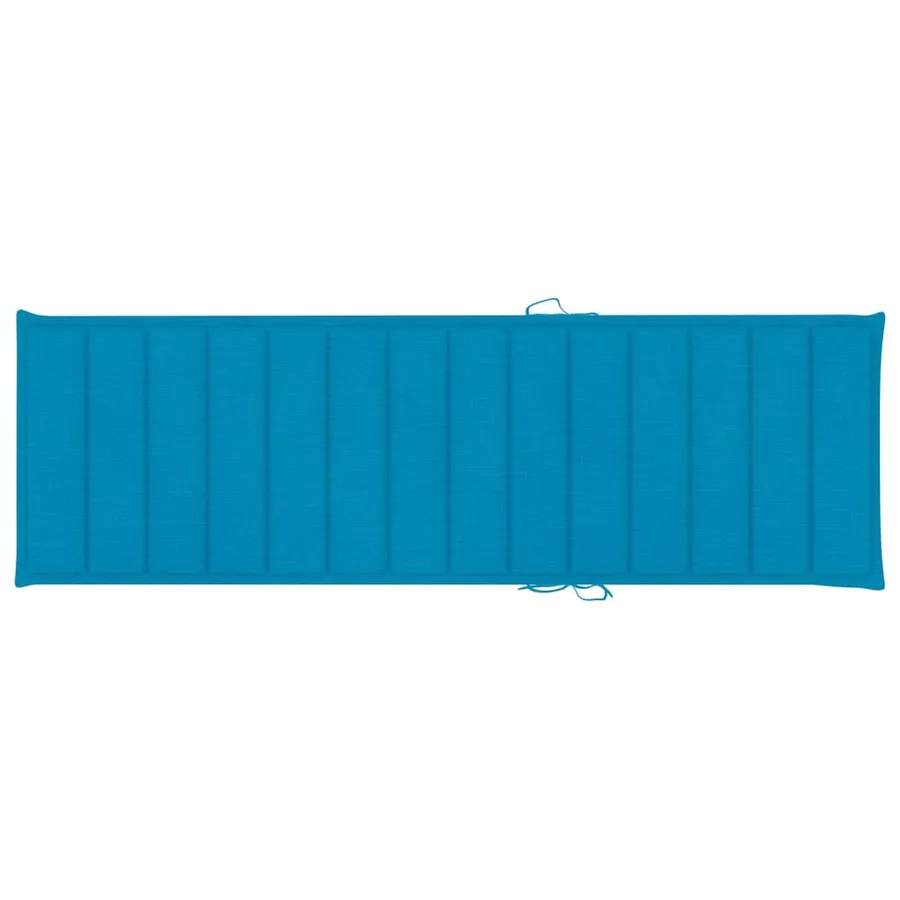 Chaise longue avec coussin bleu Bois de pin imprégné - 5