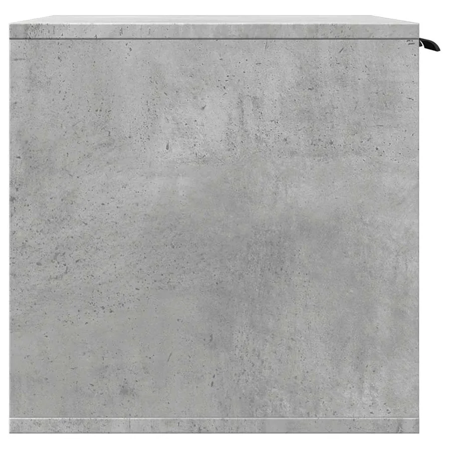 Meuble de bac à litière pour chat gris béton bois d'ingénierie - 6