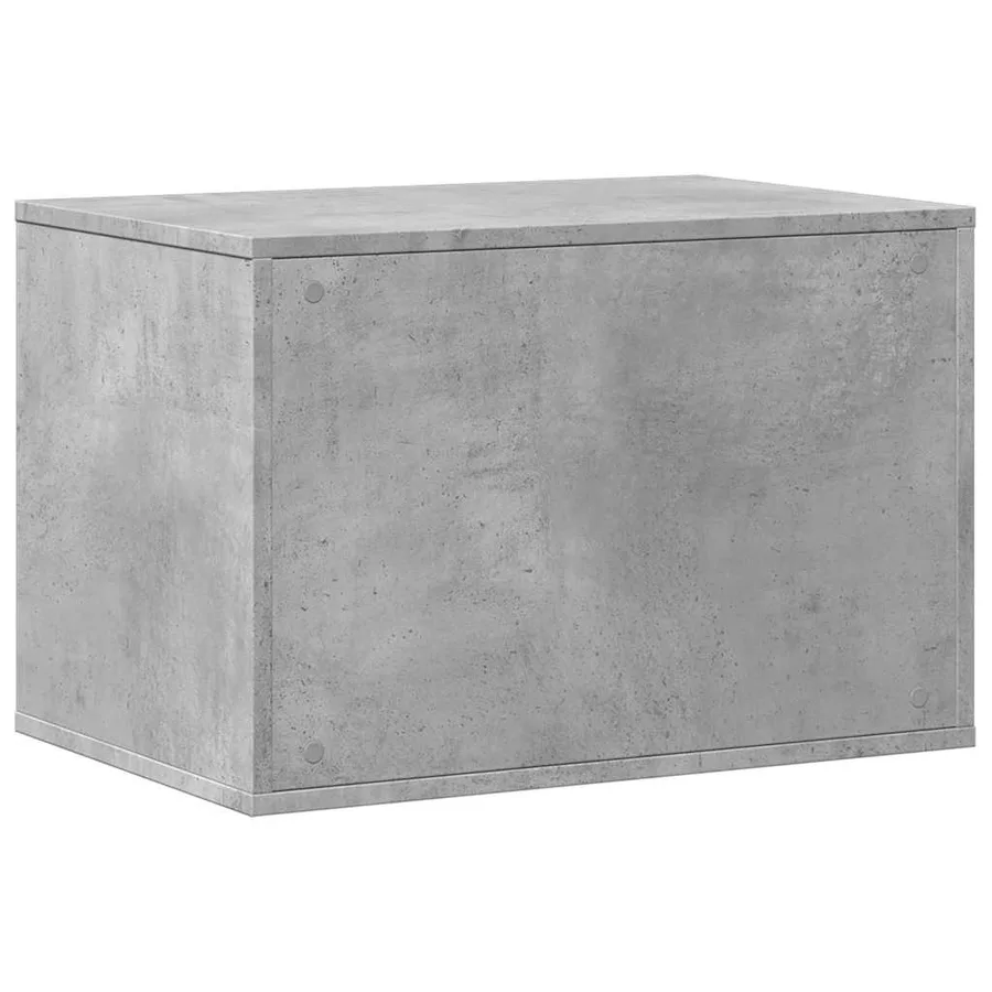 Meuble de bac à litière pour chat gris béton bois d'ingénierie - 7
