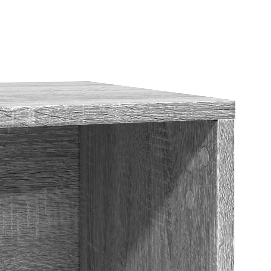 Meuble de bac à litière pour chat sonoma gris bois d'ingénierie - 9