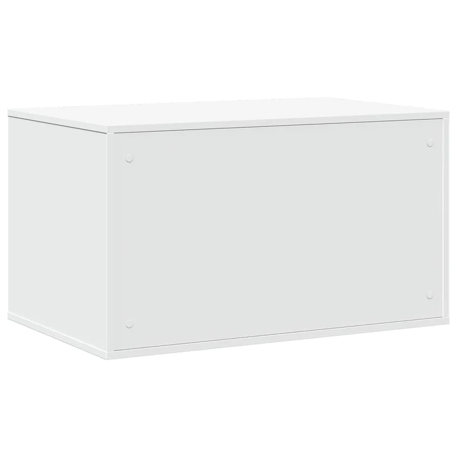 Meuble de bac à litière pour chat blanc bois d'ingénierie - 7