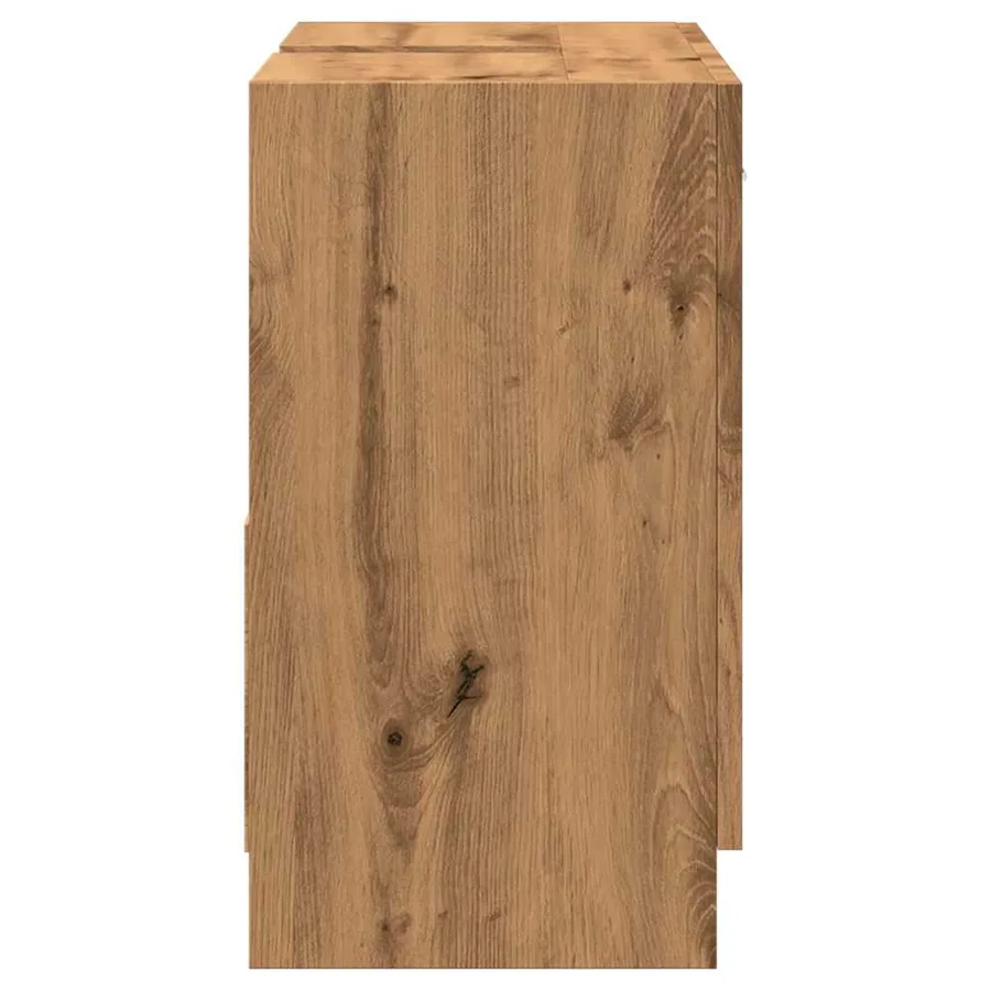Armoire d'évier chêne artisanal 63x30x54 cm bois d'ingénierie - 5