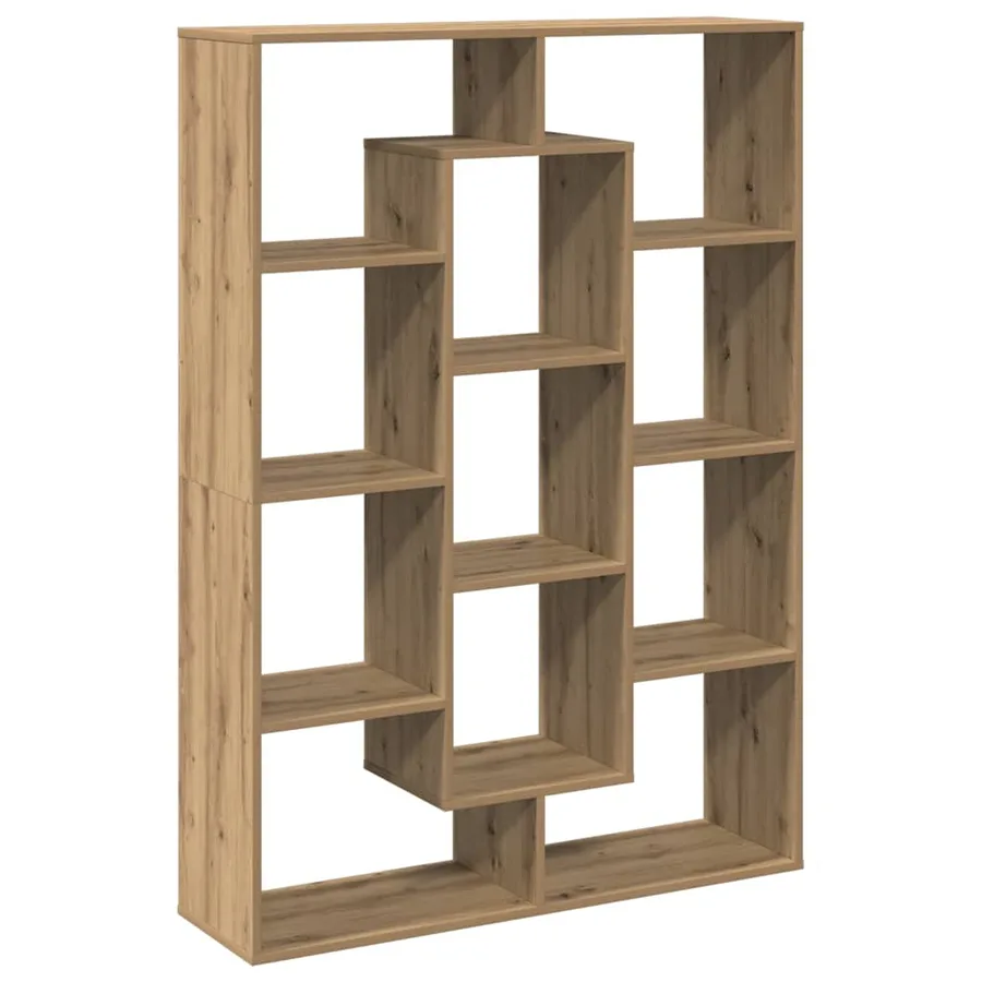 Bibliothèque chêne artisanal 102x29x143 cm bois d'ingénierie - 2