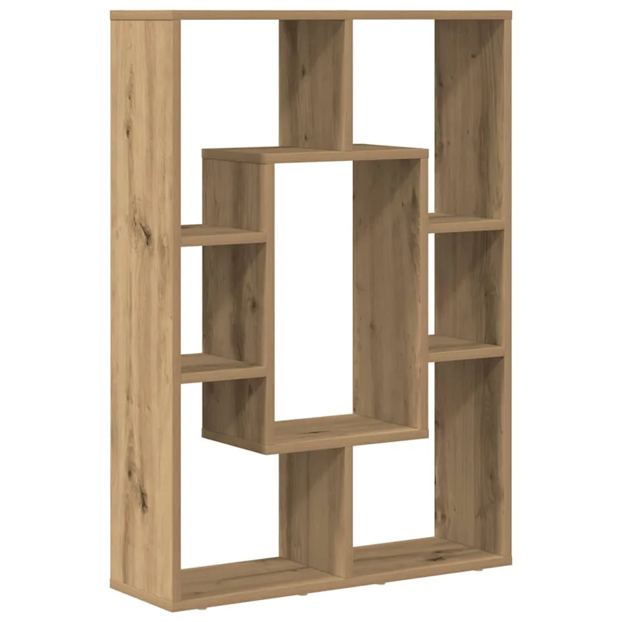 Bibliothèque chêne artisanal 63x20x90 cm bois d'ingénierie - 7