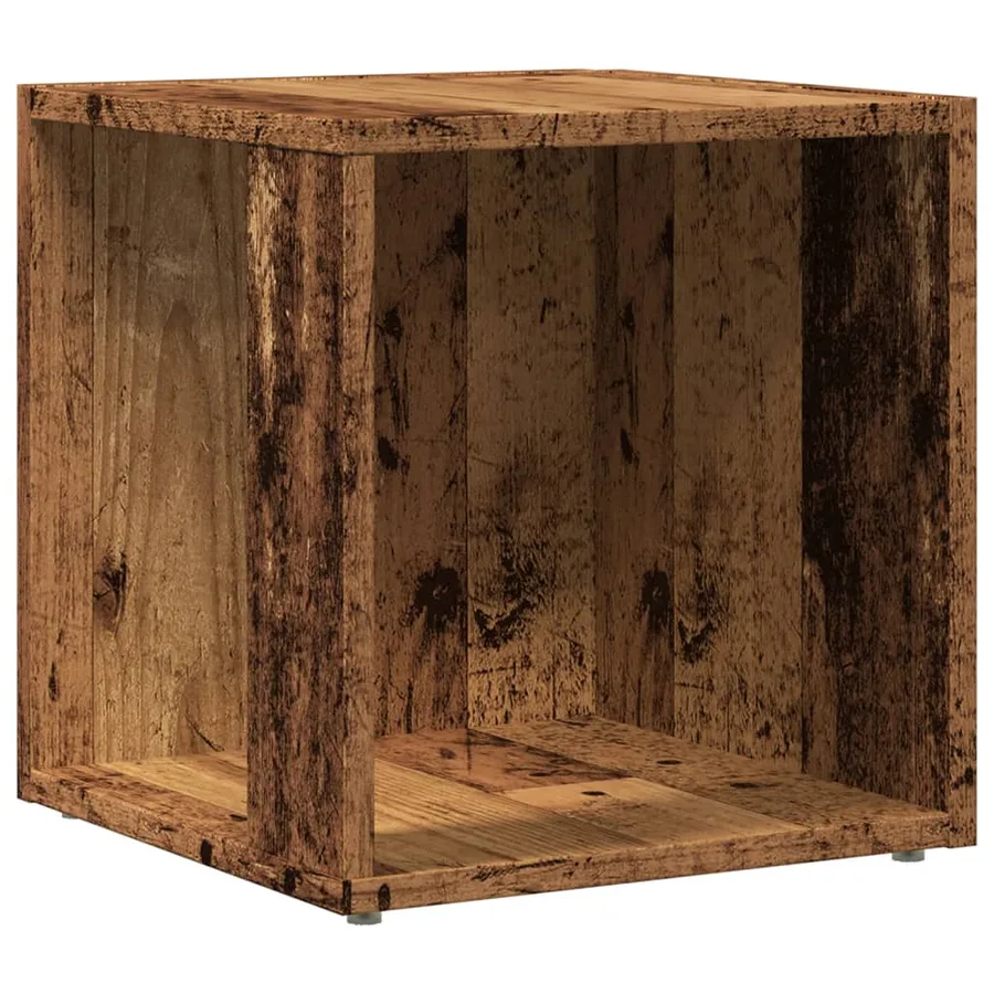 Table d'appoint vieux bois 33x33x34 cm bois d'ingénierie - 2
