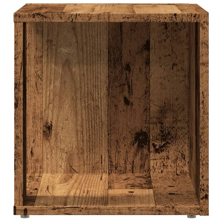 Table d'appoint vieux bois 33x33x34 cm bois d'ingénierie - 4