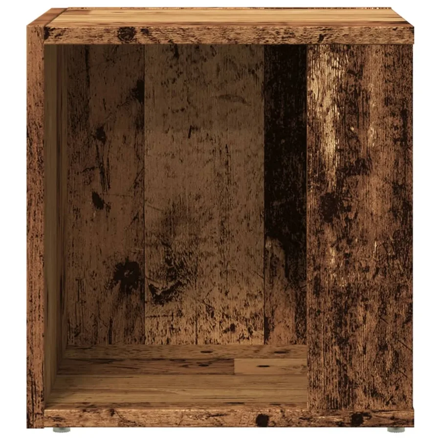 Table d'appoint vieux bois 33x33x34 cm bois d'ingénierie - 6