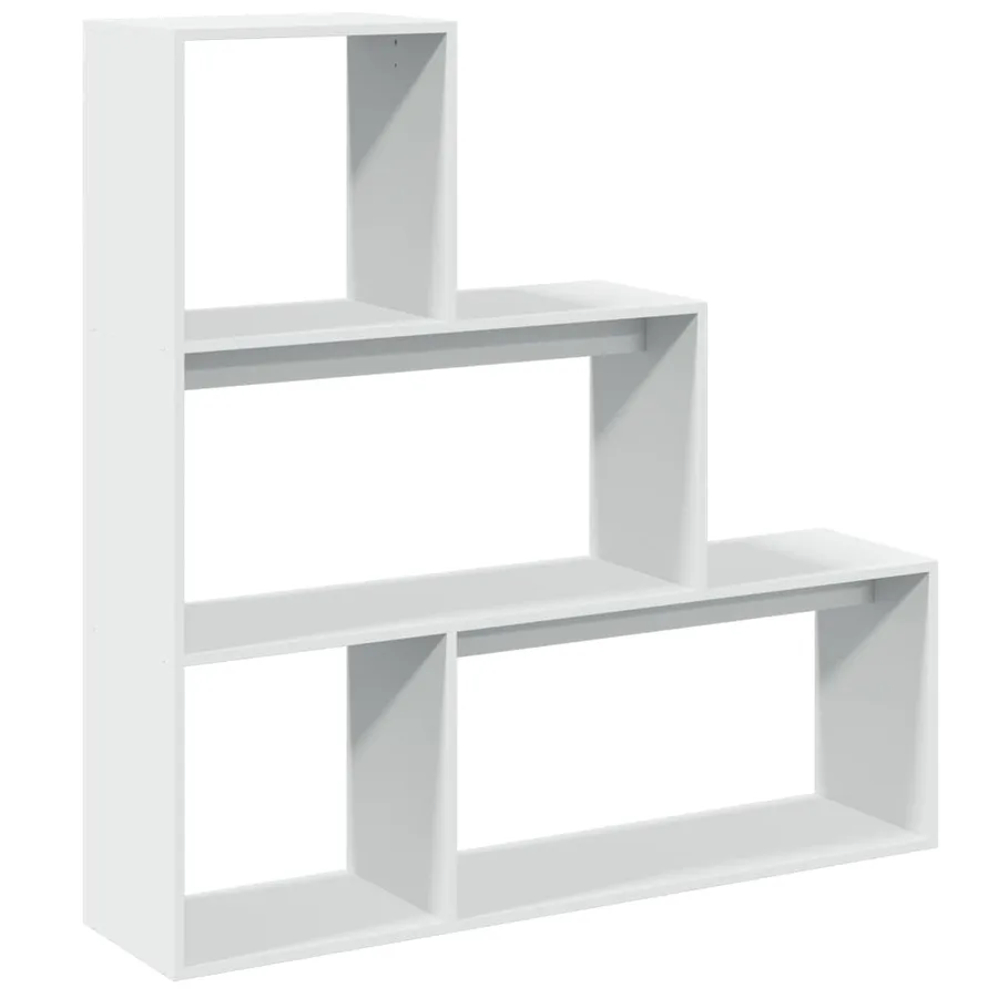Étagère séparatrice de pièce à 3 niveaux blanc 123x29x123 cm - 2