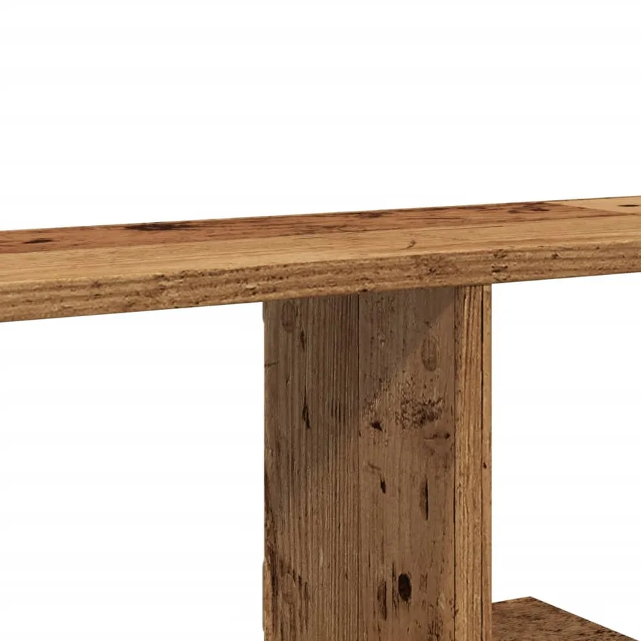 Étagère TV murale vieux bois 125x18x23 cm bois d'ingénierie - 7