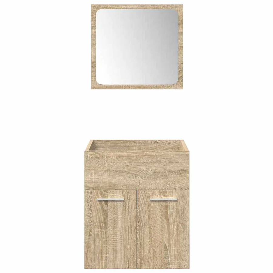 Ensemble de meubles de salle de bain 5 pcs chêne sonoma - 8