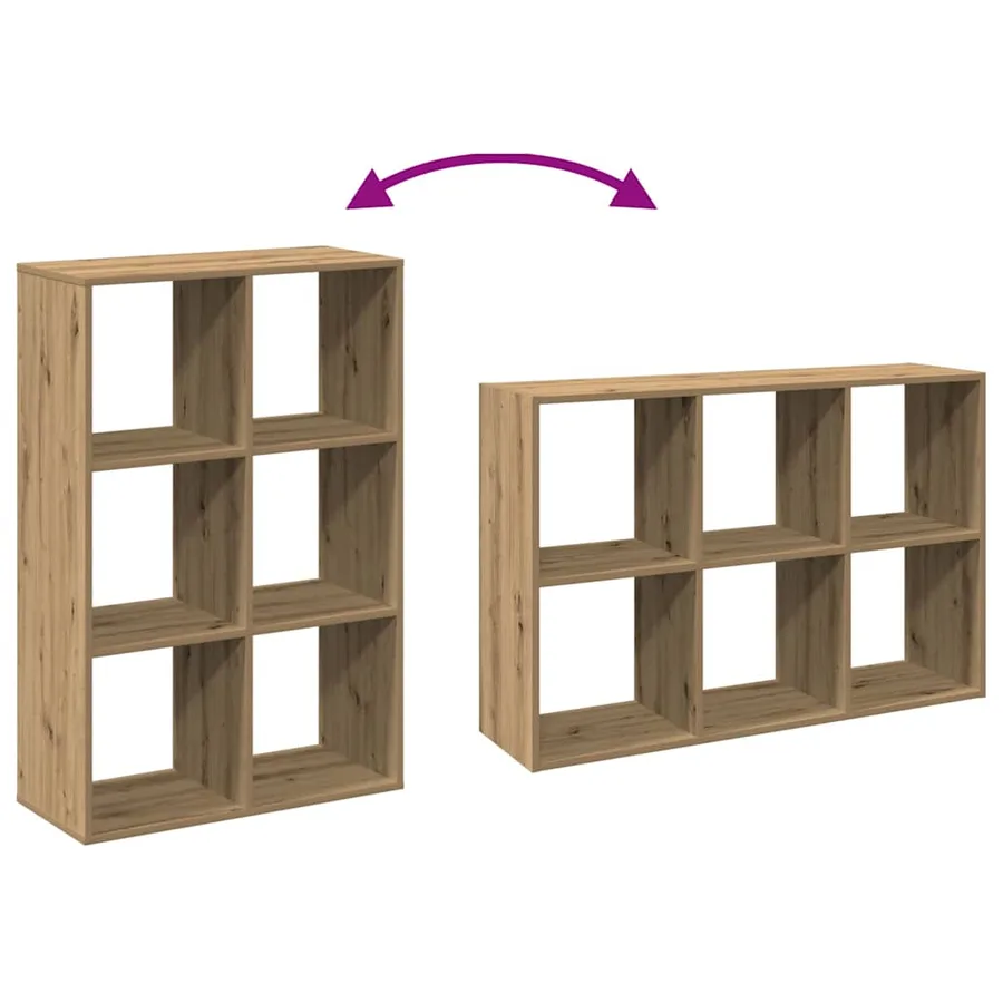 Étagère séparatrice de pièce chêne artisanal 69,5x29x103,5 cm - 10