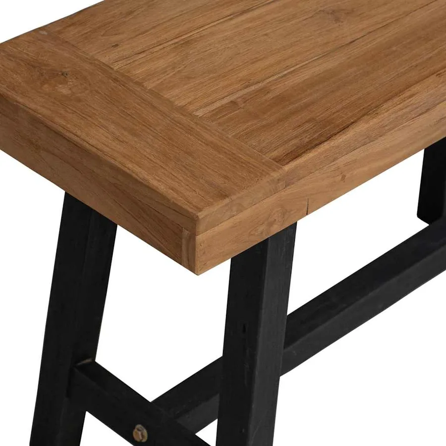 Banc 80 cm Bois massif de teck - 5