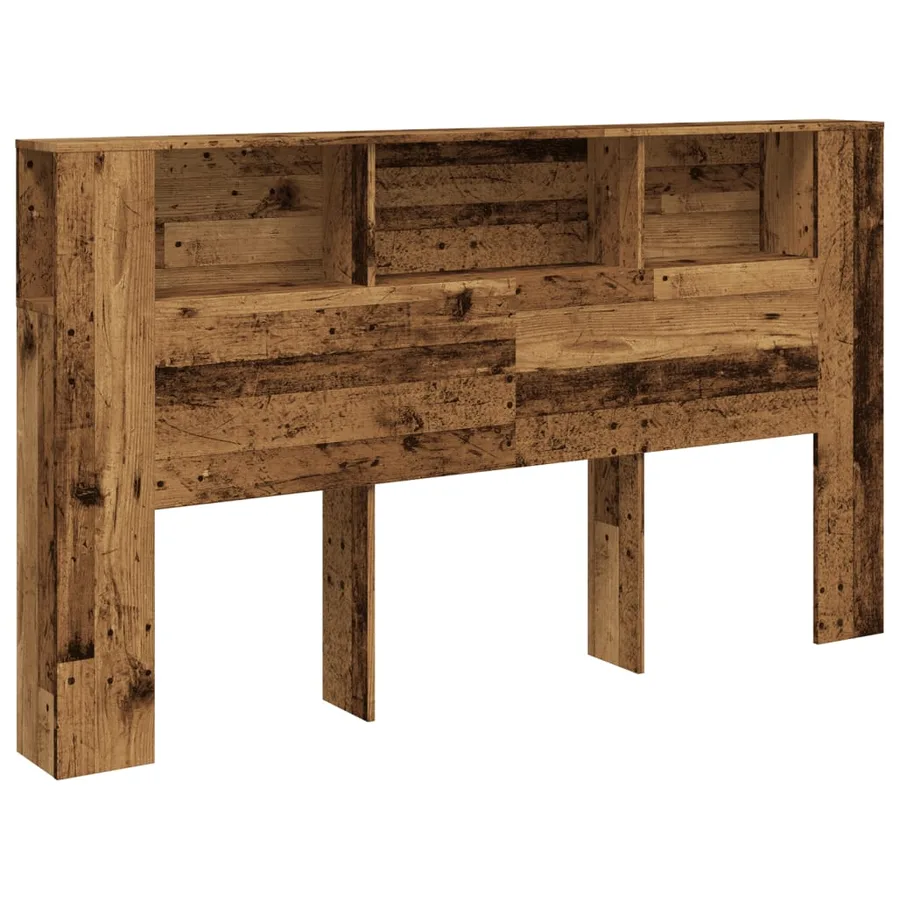 Armoire de tête de lit vieux bois 180x18,5x102,5 cm - 2