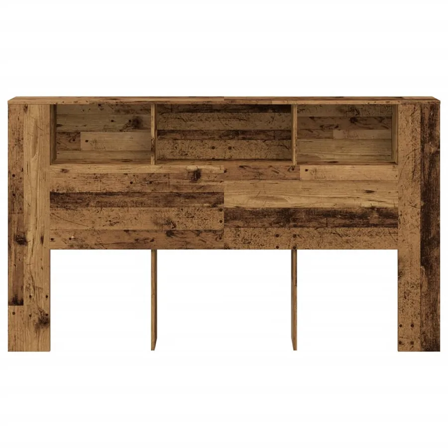 Armoire de tête de lit vieux bois 180x18,5x102,5 cm - 4