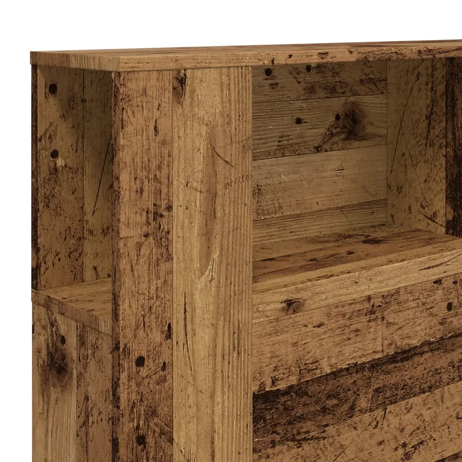 Armoire de tête de lit vieux bois 180x18,5x102,5 cm - 7