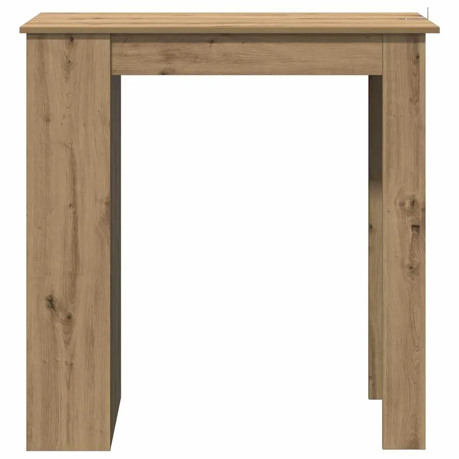 Table de bar avec étagère chêne artisanal bois d'ingénierie - 4