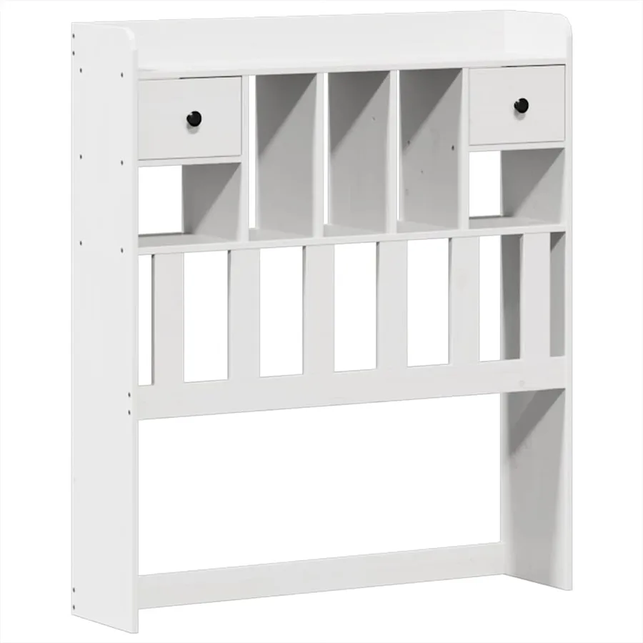 Cadre de lit sans matelas blanc 90x190 cm bois de pin massif - 6